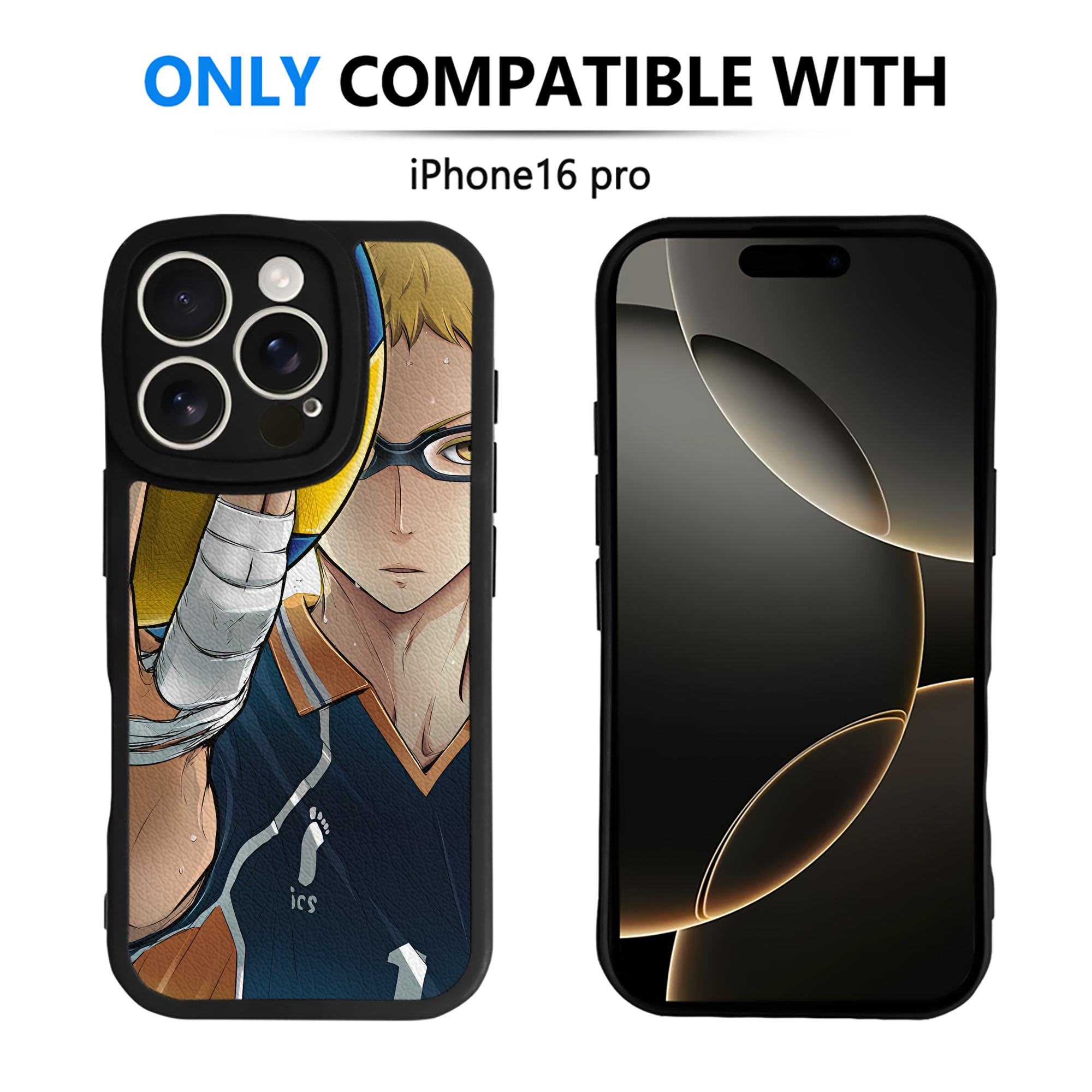 （画像用） ハイキュー!! Haikyu!! 【iPhone 16シリーズ対応】シリコンスマホケース（レザー調） 材質：シリコン